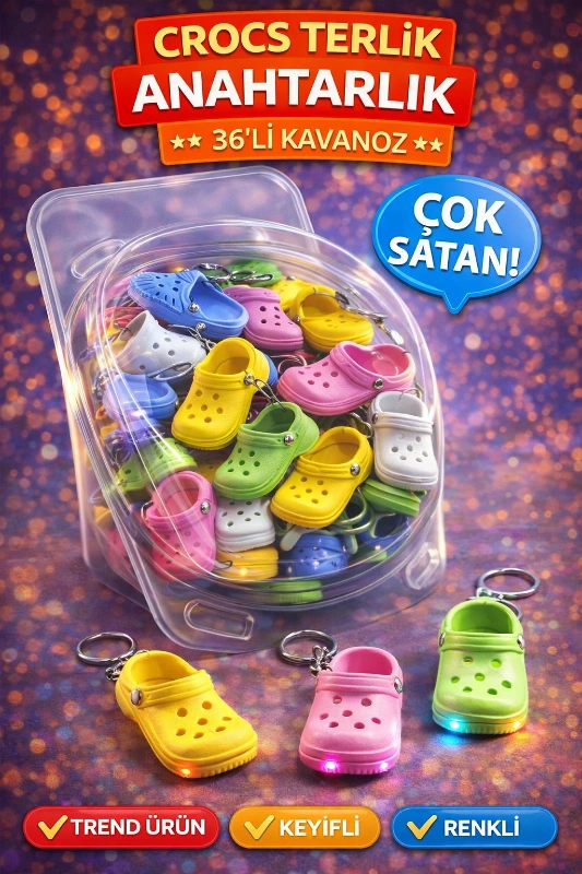 CROCS TERLİK ANAHTARLIK / 36LI KAVANOZ